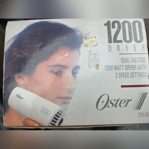 Oster 378-08 1200 Watt Dual Voltage Hair Dryer Vintage 1987 Original Packaging